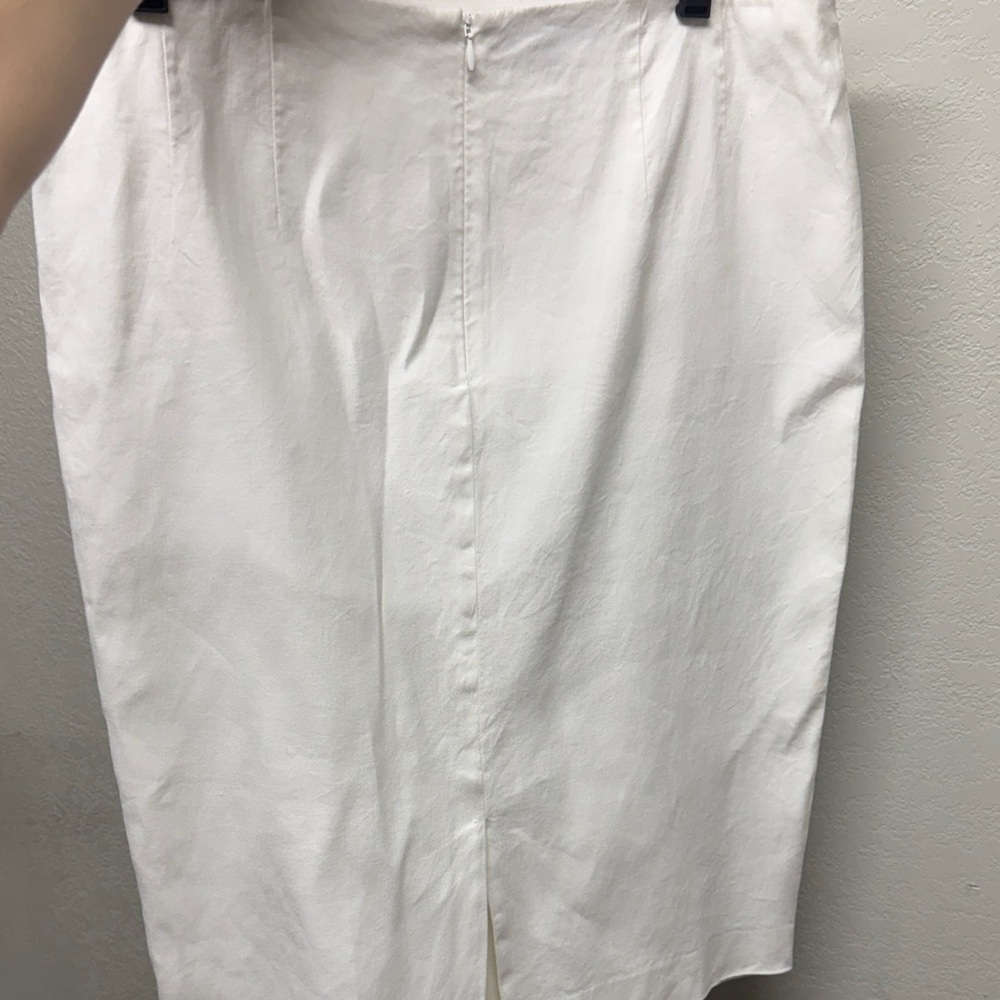 Lafayette 148 New York Classic Cream Pencil Skirt - Picture 2 of 3